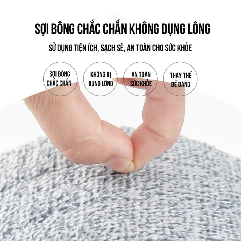 Bông lau nhà thay thế Lusen 4212, dùng cho cây lau nhà tự vắt thông minh. kích thước 42x12cm 5
