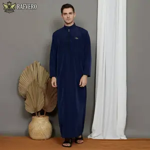 Jubah Gamis pria elvano Original Rafvero Terbaru / Baju Gamis Pria Dewasa Terlaris Hitam Muslim Navy Tasbih Putih Panjang Arab Abu Kancing Simple
