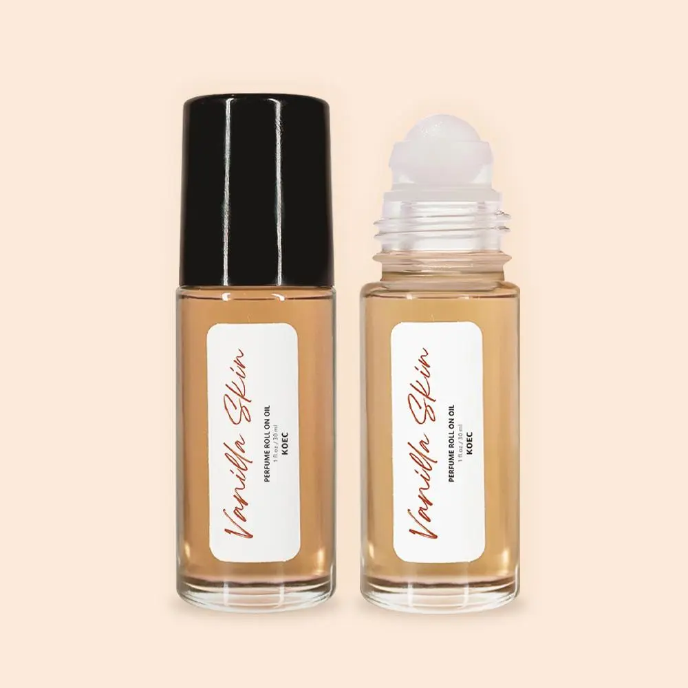 Vanilla Skin Roll on Oil Perfume, 1/2 Counts Long Lasting Portable Fragrance Oil Perfume, Women's Perfume for Daily Use, Valentine's Day Gift