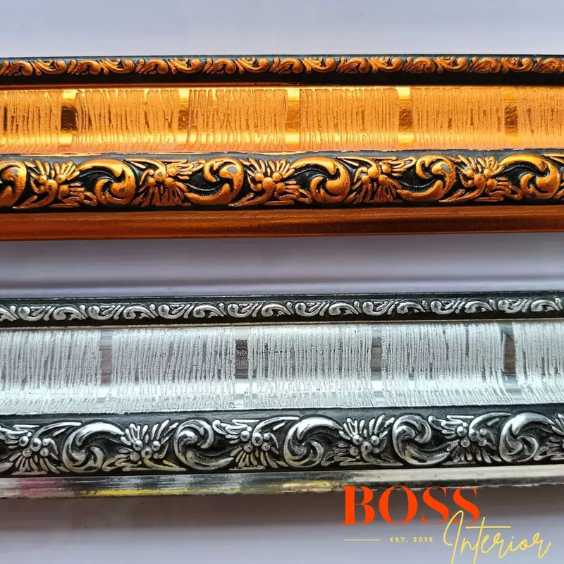 Lis Pinggir Figura Batangan | Frame Pigura Warna Silver Gold | List Siku Figura PVC Murah 0