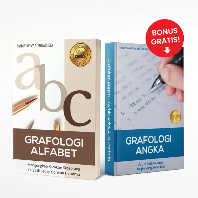 Buku Grafologi Alfabet BONUS Buku Grafologi Angka 0