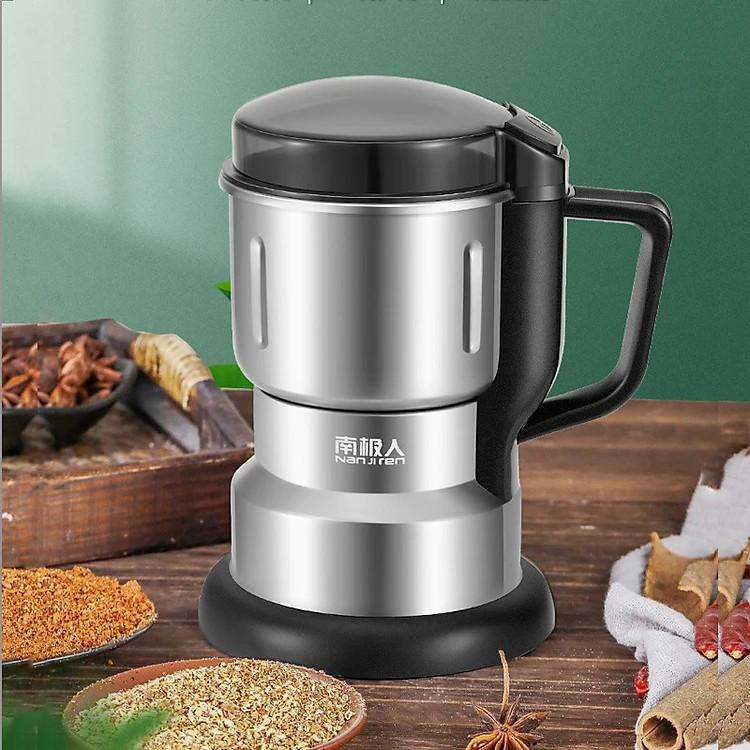 Máy Xay Hạt Khô Tiêu Chuẩn Châu Âu Máy Xay Ngũ Cốc Mini Công Suất 300w Lưỡi Dao 6 Cánh Thân Máy Bằng Thép Không Gỉ - Hàng Loại 1 - Chính Hãng