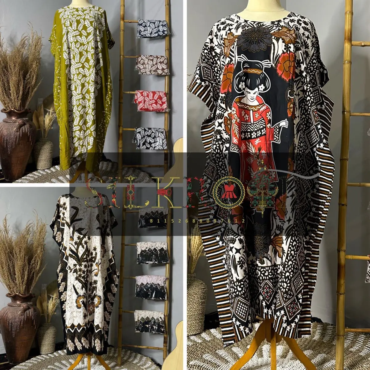 3 Pcs Daster Kelelawar Silkroad Havee LD 140 Bahan Rayon TerTebal Non Busui Motif Random [lingsirndalu]