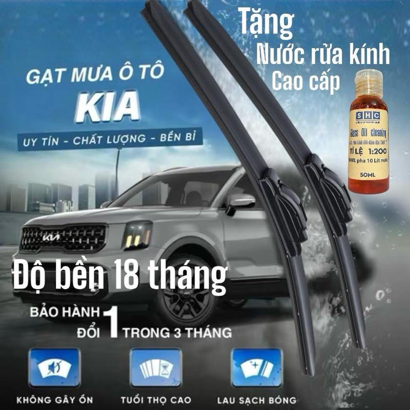 Gạt mưa xe KIA .2 Cần Gạt Mưa trước (Tặng Kèm Nước Rửa Kính cao cấp) Gạt mưa lưỡi gạt cao su tự nhiên ,hàng chính hãng  bảo hành lỗi đổi trả trong 3 tháng độ bền 1 năm đến 1 năm rữoi) Moning,Seltos,Soluto,K3,Sportage,Sorento,Carnival,Carens ..vv