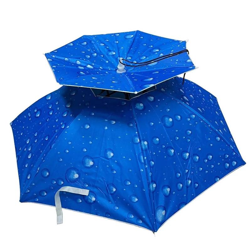 Dù Đội Đầu Che Nắng Che Mưa 2 Tầng Câu Cá Du Lịch Làm Vườn - Ô Đội Đầu 2 Tầng Che Nắng Mua Cho Bé,Người Lớn