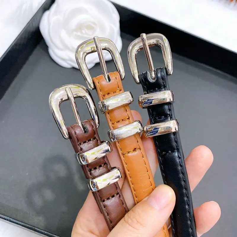 Thắt Lưng Quần Khoá Bạc, Bản 1.5cm, phối quần tây, quần jean nữ 7