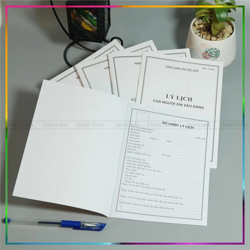 (DD-study)  LÝ LỊCH CỦA NGƯỜI XIN VÀO ĐẢNG mẫu 02-KNĐ ( Loại 28 trang, 32 trang và 40 trang ) - CHUẨN MẪU 0