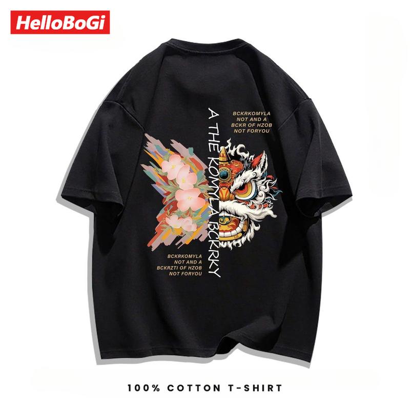 Product Introduction of Áo Cotton Ngắn Tay, Màu Đỏ Tía Lễ Hội, Cổ Tròn, Unisex, Hàng Mới Về Mùa Hè 8