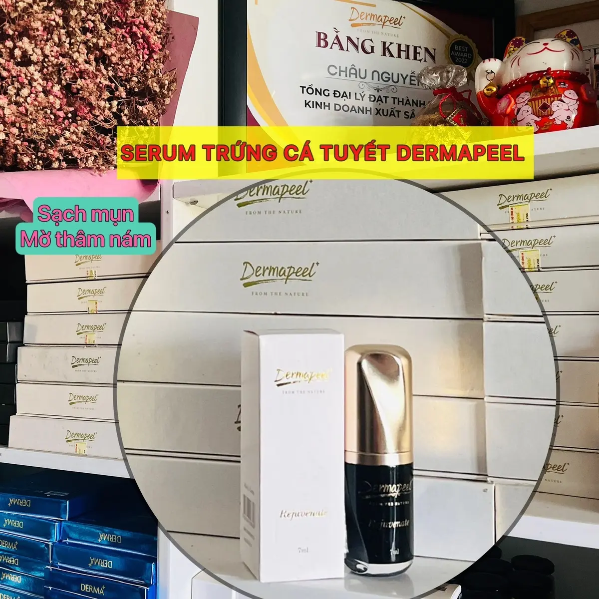 Serum trứng cá tuyết Dermapeel. Cãi thiện mụn thâm, da căng bóng mịn , kiềm dầu , se khích chân lông. Chăm Sóc Da Giảm Mụn Giảm Thâm Cho Da Mụn