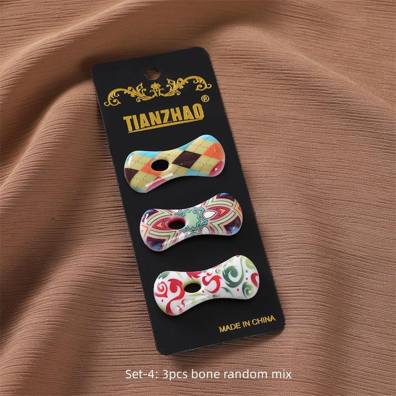 Product Introduction of 3pcs/Set Fashion Printed Bandana Needle Heart Oval Pin Scarf Fixed Buckle Anti Shedding Safety Pin Gift for Girlfriend Love Bow Safety Hijab Pins Accessories 30