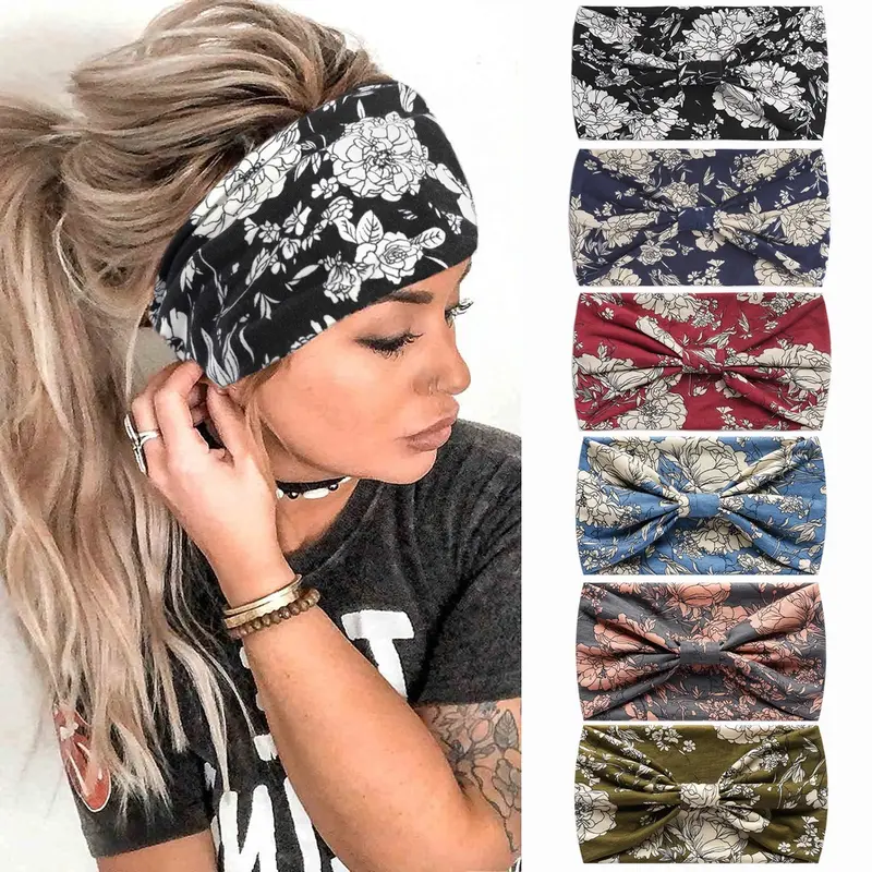 Caliloops Bando Bandana Headband Lebar Korea Motif Wanita Dewasa Anika 2