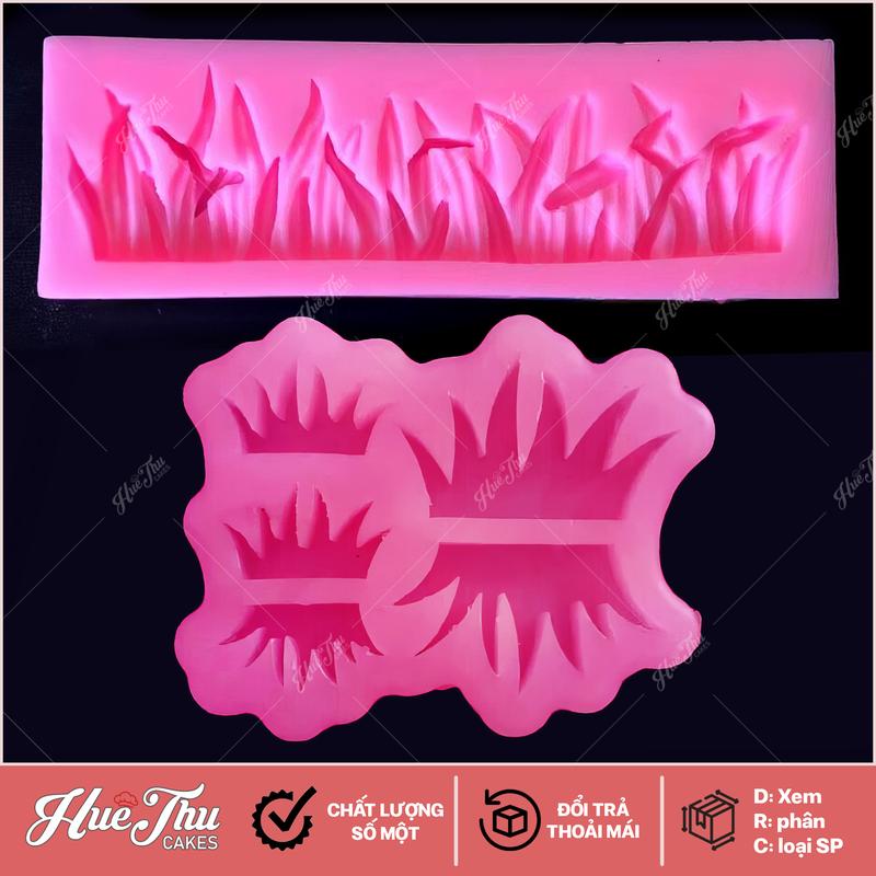Khuôn silicon Bụi Cỏ đổ tạo hình cho bánh rau câu 3D, 4D