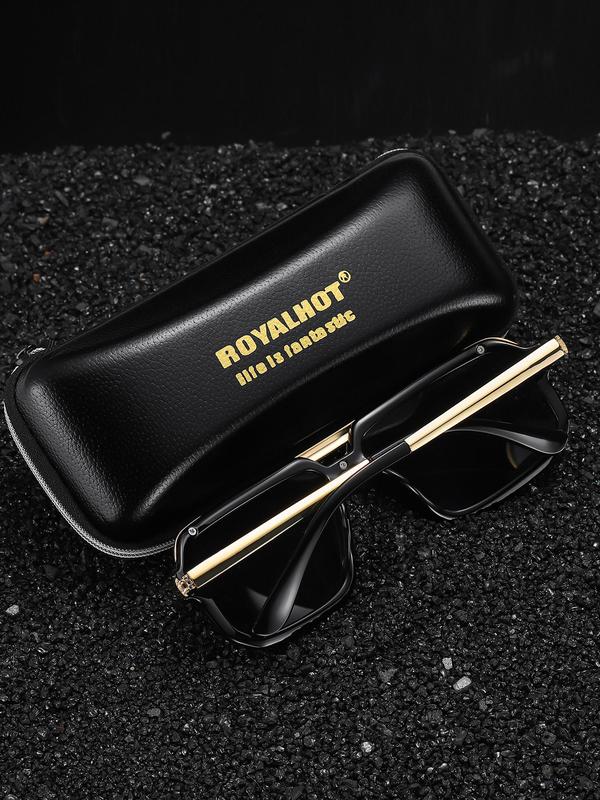 1 Pair Summer Top Bar Design Sunglasses, New Personality Travel Accessories for Women & Men, Lightweight and Durable for Outdoor Sun Protection Glasses for Daily Use, Modern Eyeglass 2