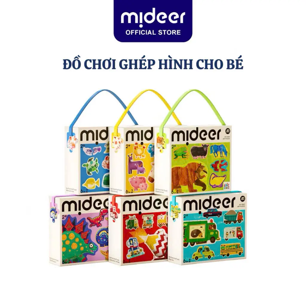 Đồ Chơi Ghép Hình Cho Bé Mideer My First Puzzle, Đồ Chơi xếp hình tư duy Phát Triển Trí Tuệ Cho Bé 2,3,4 Tuổi 8 Chủ Đề