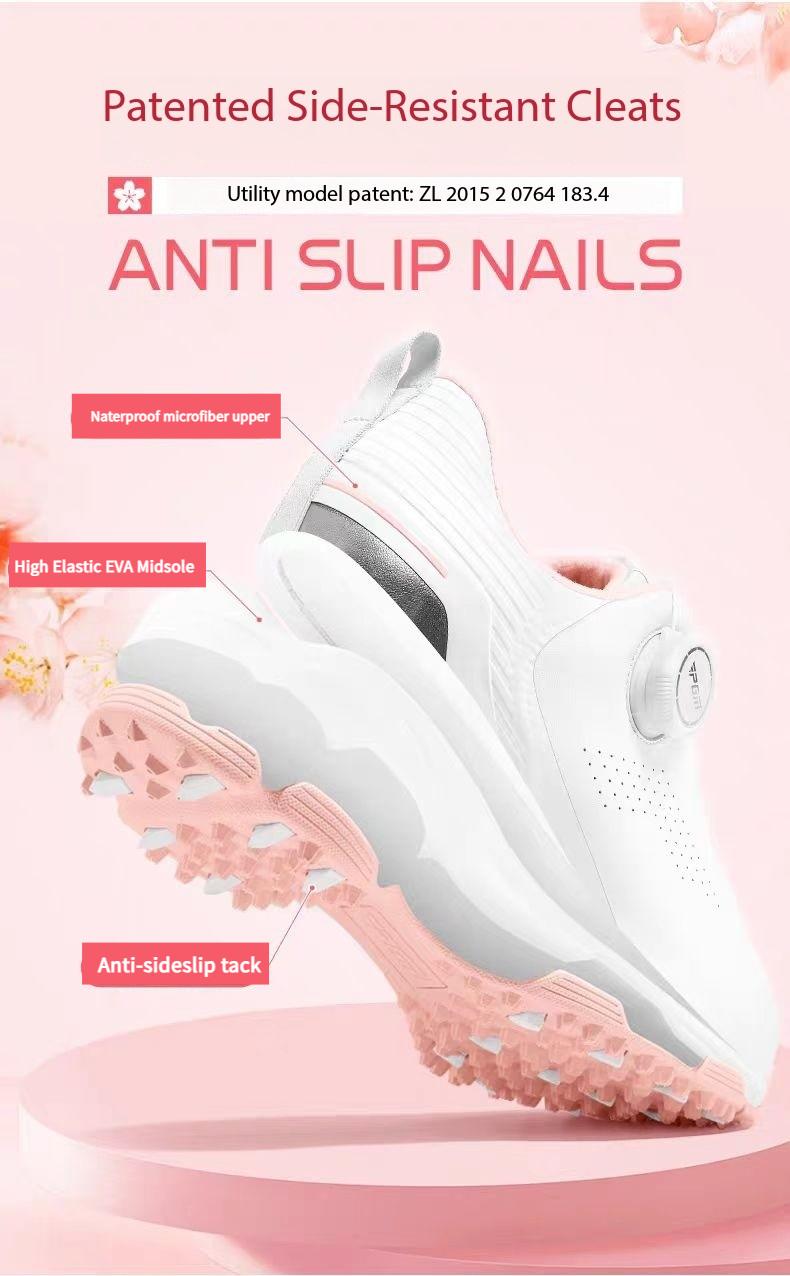 Product Introduction of [PGM] Golf Shoe Women's Breathable Sneaker Anti-Slip Lightweight Knob Comfortable Shock-Absorbing Nail-Free Shoes Xz352 11
