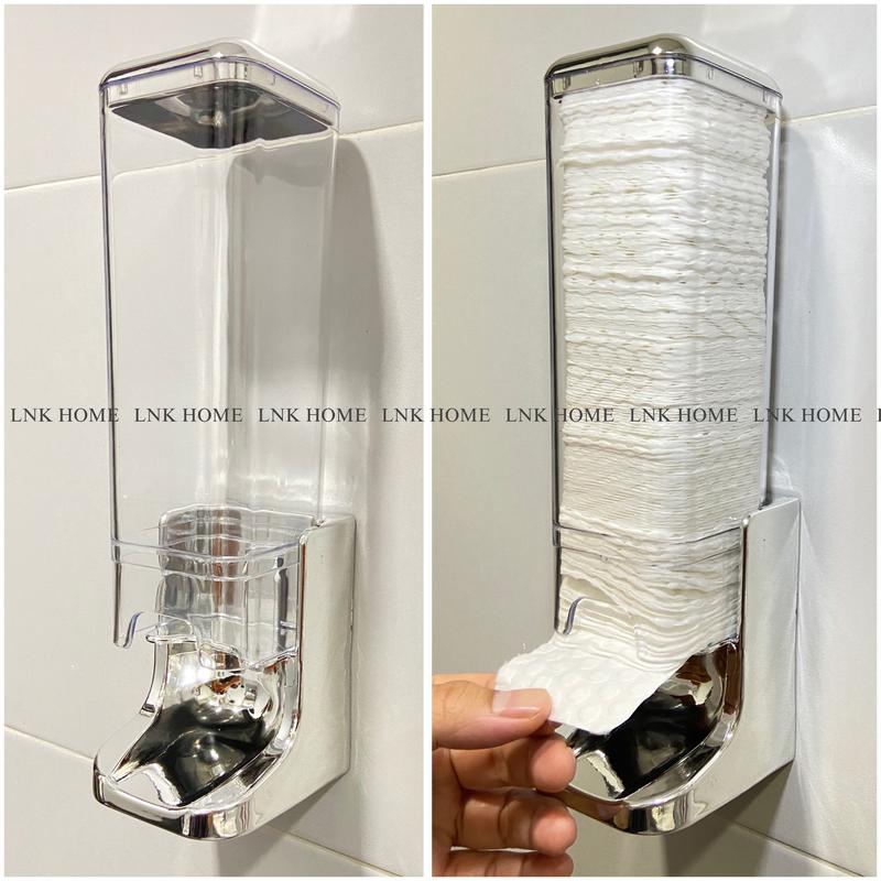 ỐNG ĐỰNG BÔNG TẨY TRANG HÌNH VUÔNG TẶNG KÈM MIẾNG DÁN TƯỜNG VÀ STICKER TRANG TRÍ kệ