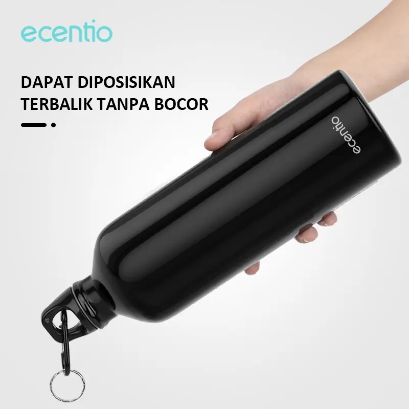 ecentio & FOODI botol air minum/Botol Air bicycle botol minum 615ml/750ml/1000ml Tumbler Sports Botol minum Aluminium/Sport Anti Bocor Botol 6