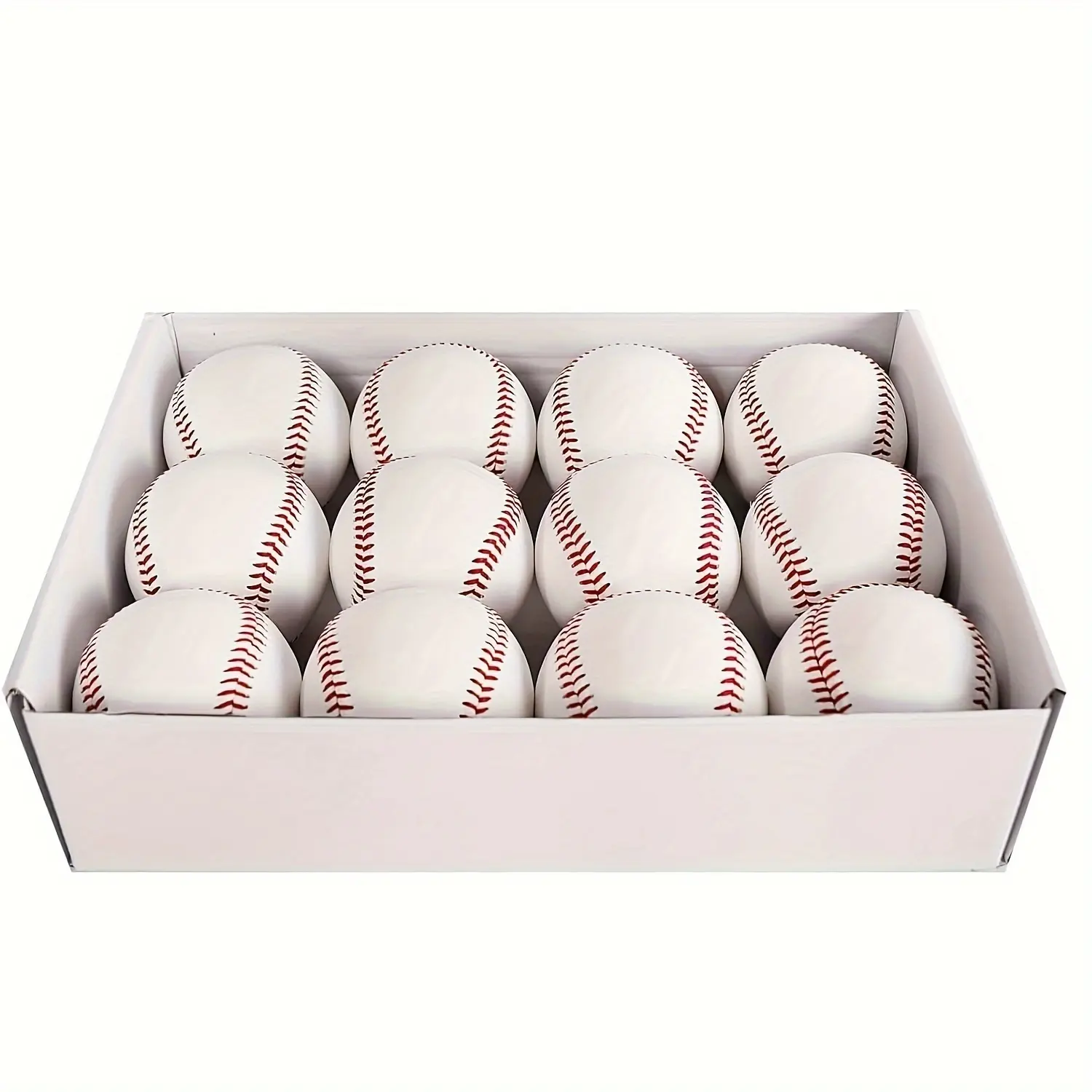 12pcs Standard Size Baseballs, Unmarked Training Practice Baseball, For Batting, Fielding, Hitting, Pitching, Practice