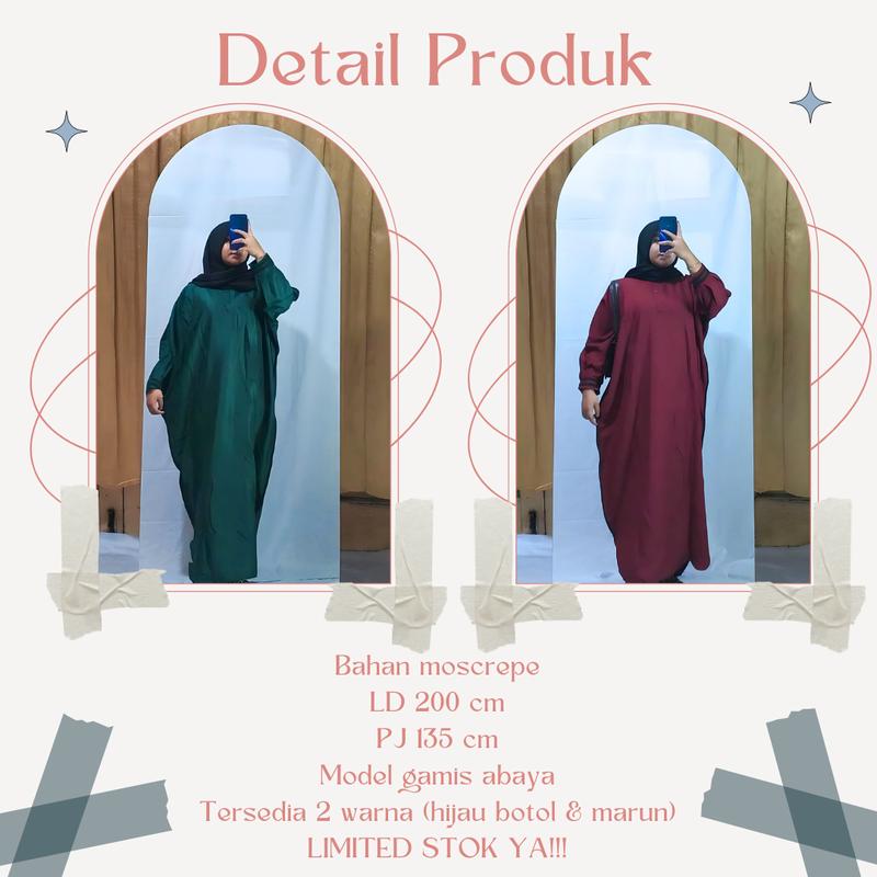 Product Introduction of abaya pakistan jumbo/ abaya mewah/ abaya simpel elegant/ abaya jumbo murah/ abaya kelelawar/ kaftan murah Polos /muslim wanita  simple 2