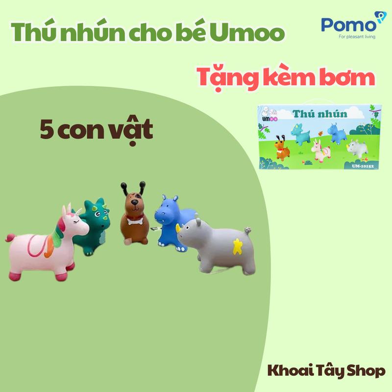 Thú nhún kèm bơm Umoo UM -10152 - Đồ Chơi Bập Bênh Cho Bé Voi