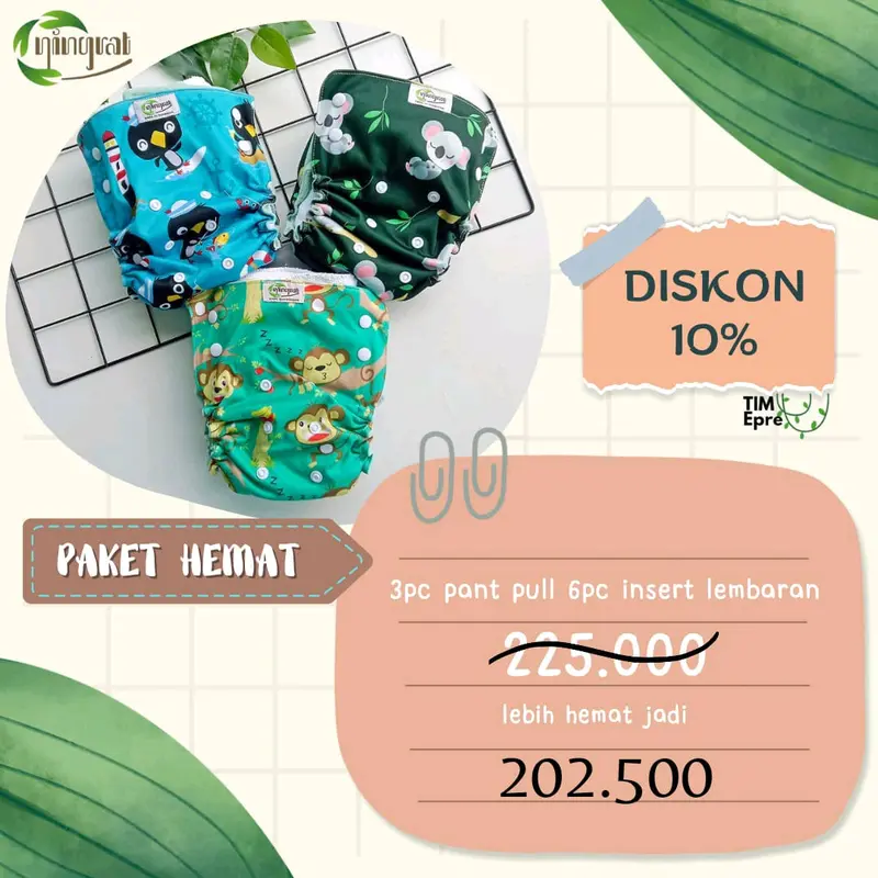 Clodi Pull up pant (2 insert lembaran) 4-18kg sudah ber SNI 3