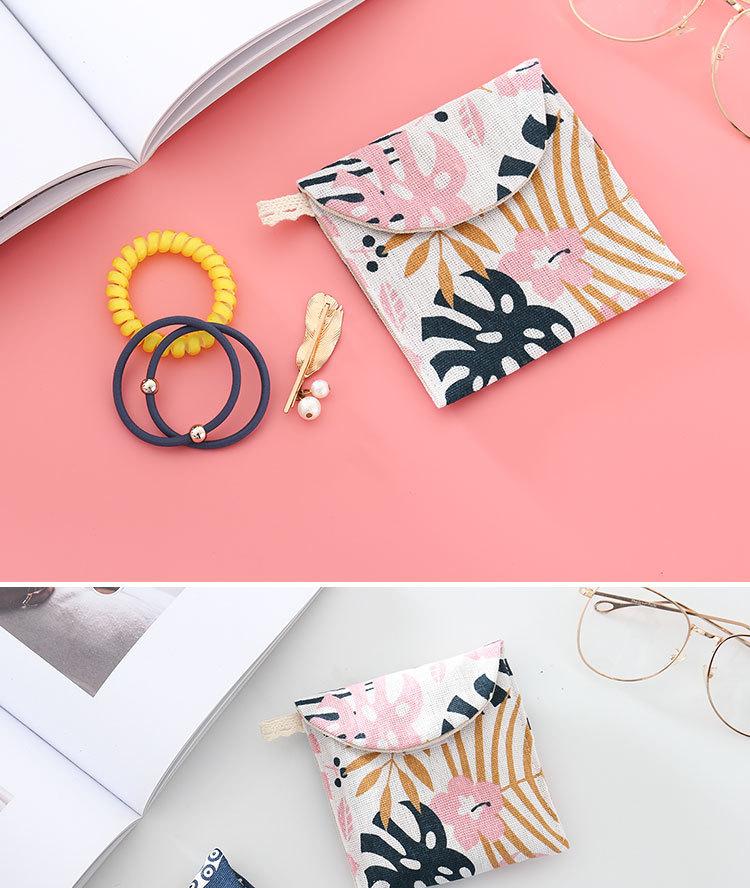 Product Introduction of Women Sanitary Napkin Tampon Storage Bag Cute Sanitary Pad Pouches Portable Makeup Lipstick Key Earphone Data Cables Organizer 23