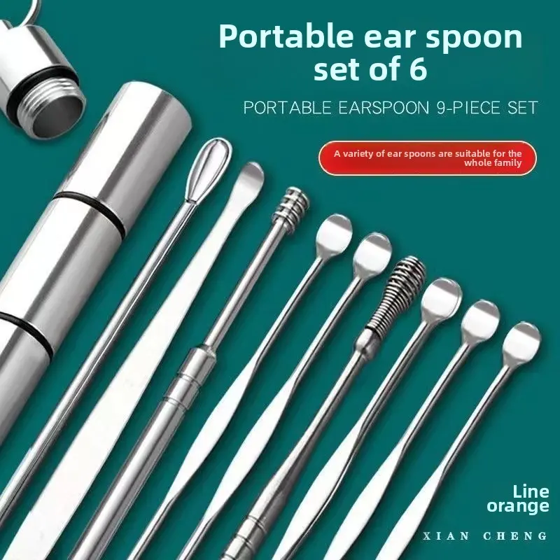 Stainless Steel Ear Wax Removal Kit - Safe Ear Pick Set For Adults & Kids, Professional Ear Cleaning Tools With LED Light