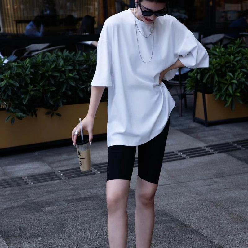 Áo phông Nữ trắng chất cotton Hot New 2025 Cổ Tròn Top Women cá tính trơn áo  love 4