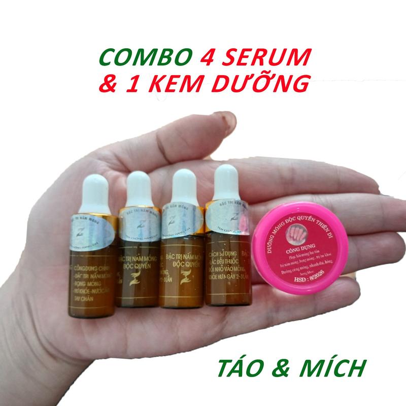  Combo 4 Serum Nấm Móng & 1 Kem Dưỡng Cứng Móng 