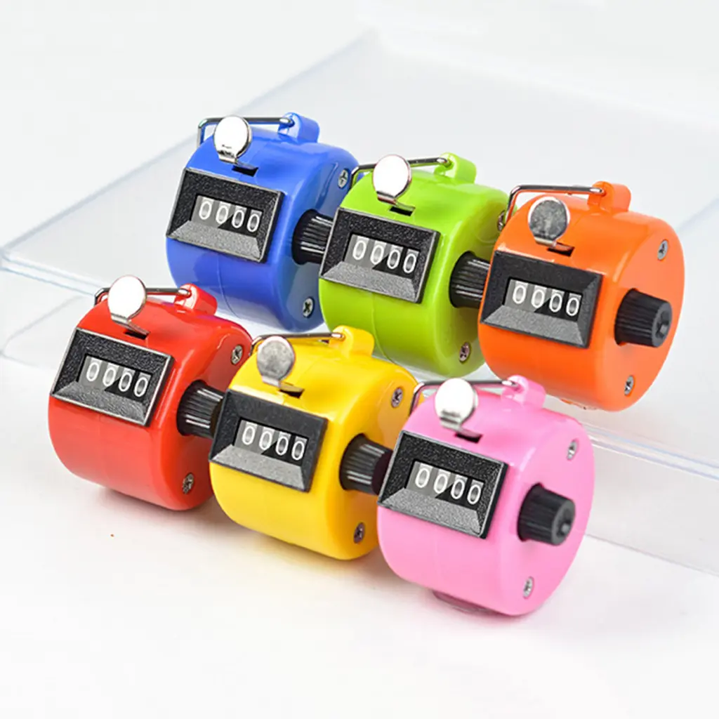 Envsenrti Sports Clicker Counter Four-digit Counter Portable Mechanical Tally Counter Clicker Sports Supplies 4 Digit Display No Battery Required Compact Size