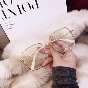 FS Shinny Alloy Glasses Square Frame women bacon shiny Korean fashion spec transparent glasses Spectacles plastic frame glasses trendy hype viral eyewear spec glasses