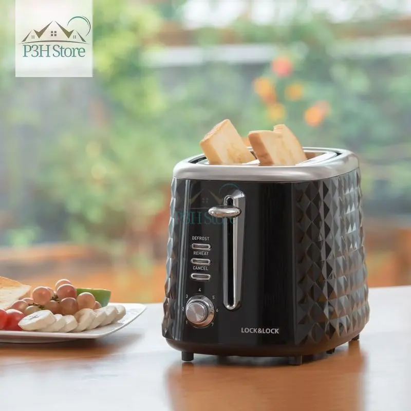 Máy Nướng Bánh Mì Lock&Lock công suất 850W Màu đen EJB222BLK - hàng chính hãng bảo hành 1 năm 0