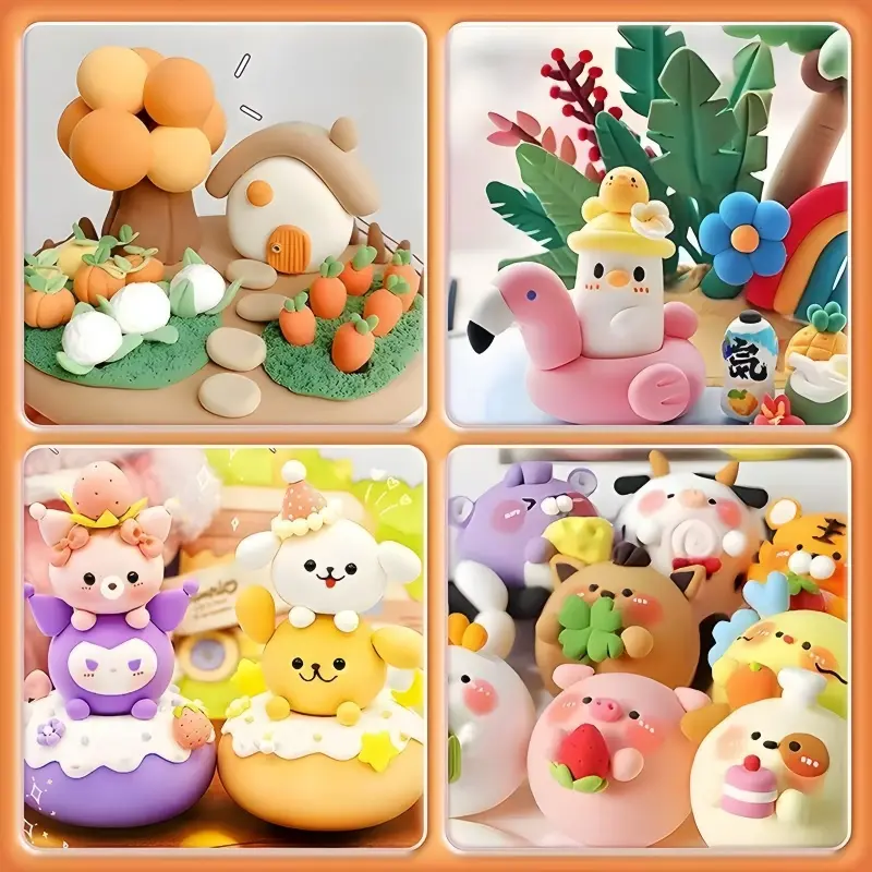 Clay Mainan Anak Isi 12 Pcs Clay Polymer Jumbo Isi 12 Warna Mainan Slime Lilin Platisin DIY Clay untuk kreatifitas anak 5