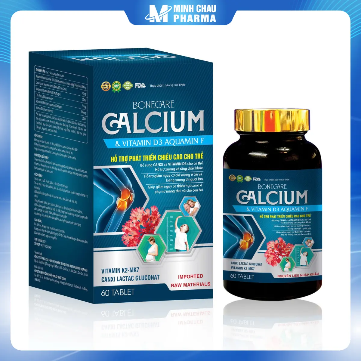 CALCIUM D3 Hộp 60 viên - Giúp Phát triển chiều cao ở trẻ, Bổ sung   Phụ nữ mang thai và  con bú, Giúp phòng ngừa loãng xương, tê bì chân tay ở     cacbonat calicium  canxid3