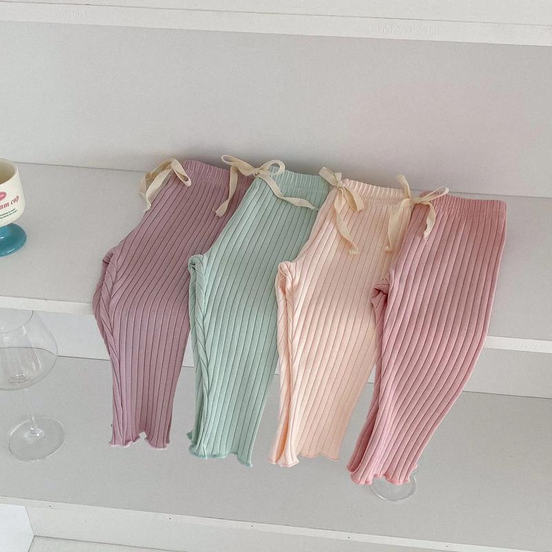 Product Introduction of 2024 Children Stripes Cotton Pants Fashion Casual Vertical Solid Leggings for Girls Baby Boy Bottoming Trousers Autumn Pantyhose 28