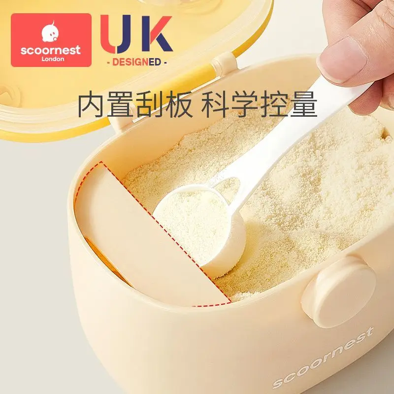 Hộp Bột Sữa Cho Em Bé SCOORNEST, Cầm Tay, Đi Chơi, Bột Sữa Đóng Gói Riêng, Ngăn Hộp, Thích Hợp Cho Thực Phẩm Bổ Sung, Bột Gạo, Có Bình Bảo Quản, Kín Và Chống Ẩm 2