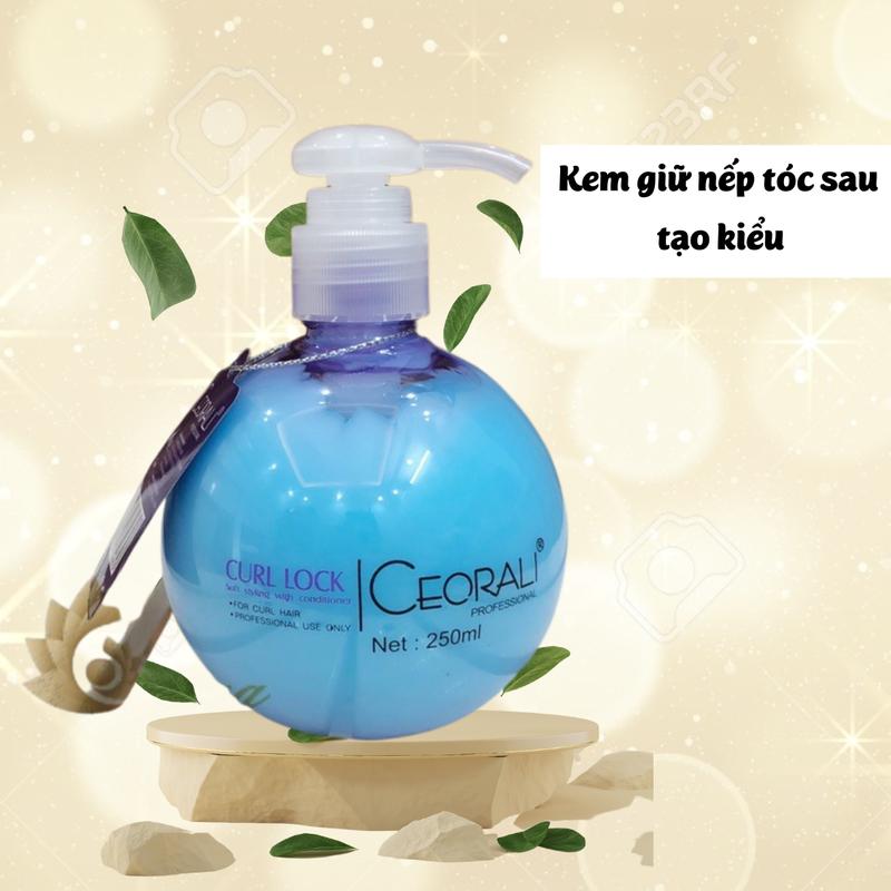Gel giữ nếp tóc xoăn, uốn, thẳng sau tạo kiểu dạng kem mềm dành cho nam nữ Ceorali 250ml Galistore xit giuneptoc