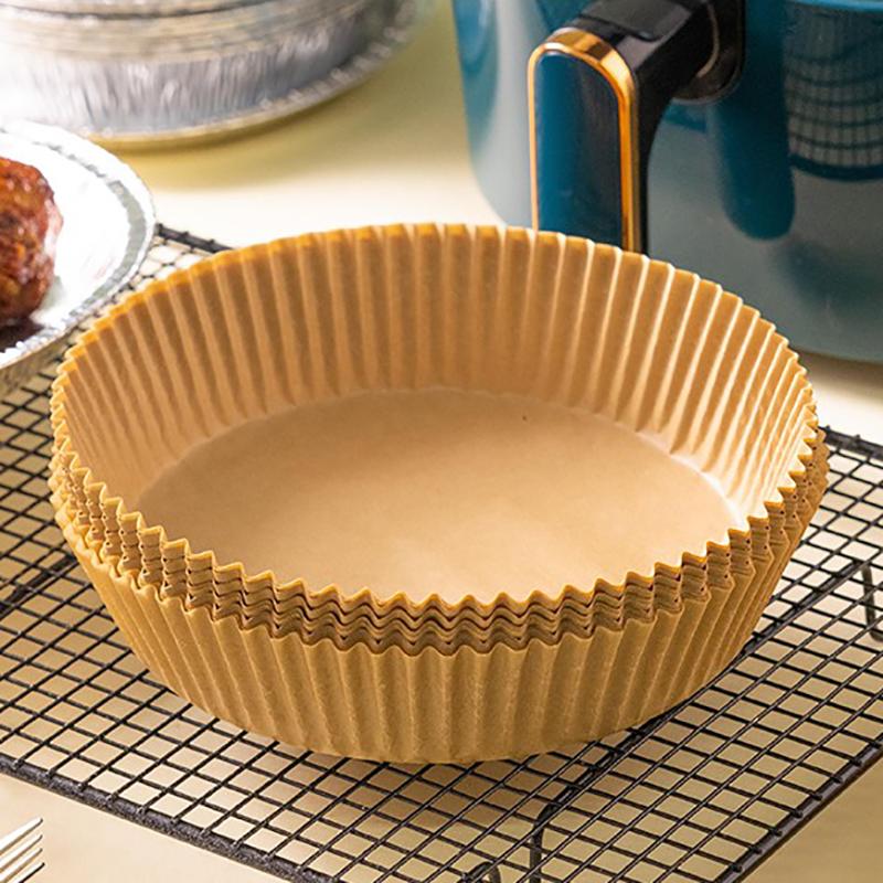 Air Fryer Disposable Paper Liner Non-Stick Oil-proof Parchment Mat for Cooking Microwave Oven Sheets Special Baking BBQ Roasting 8
