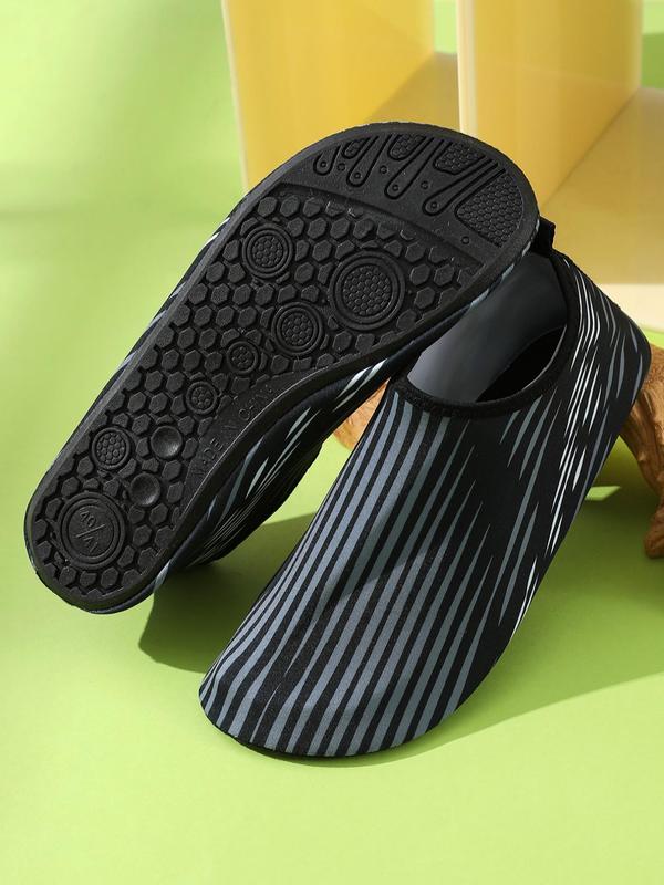 Men's Letter/Striped/Geometric Pattern Slip on Beach Shoes, Non-slip Breathable Comfortable Sports Shoes, 2024 Summer Water Shoes Aqua Shoes, 2024 Summer Water Shoes Aqua Shoes, Beach Shoes for Men 6