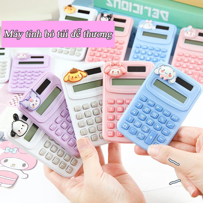 Máy tính cầm tay mini bỏ túi nhiều hình gấu thỏ dễ thương xinh xắn có màn hình 8 số cho học sinh