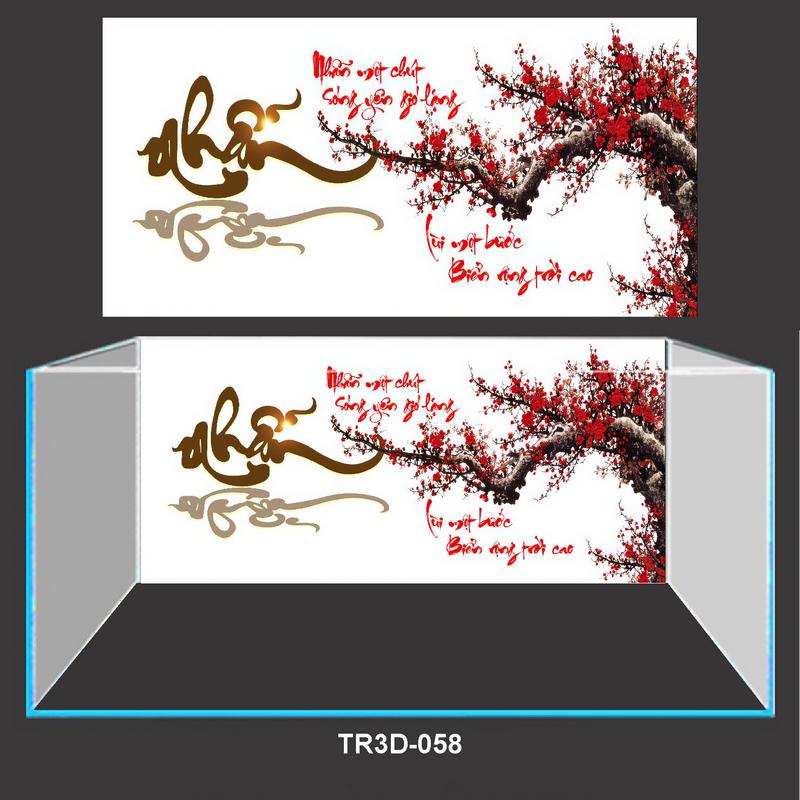  Tranh 3D Dán Bể Cá TR3D-058 - Chất Liệu Decal PVC Chống Thấm Nước Chống Phai Màu 
