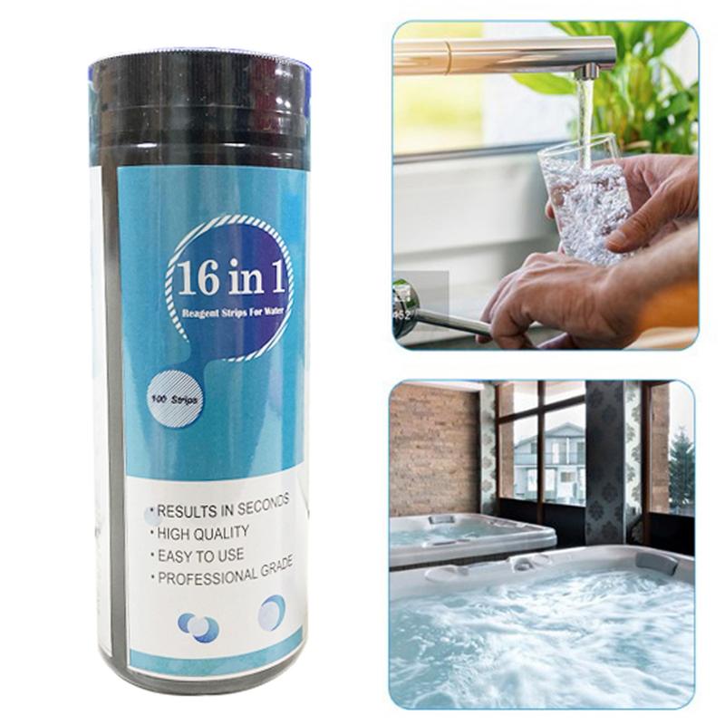 ZHISI 100 Pcs Water Test Strips 16-in-1 Aquarium Water Quality Test Strips for Check 2
