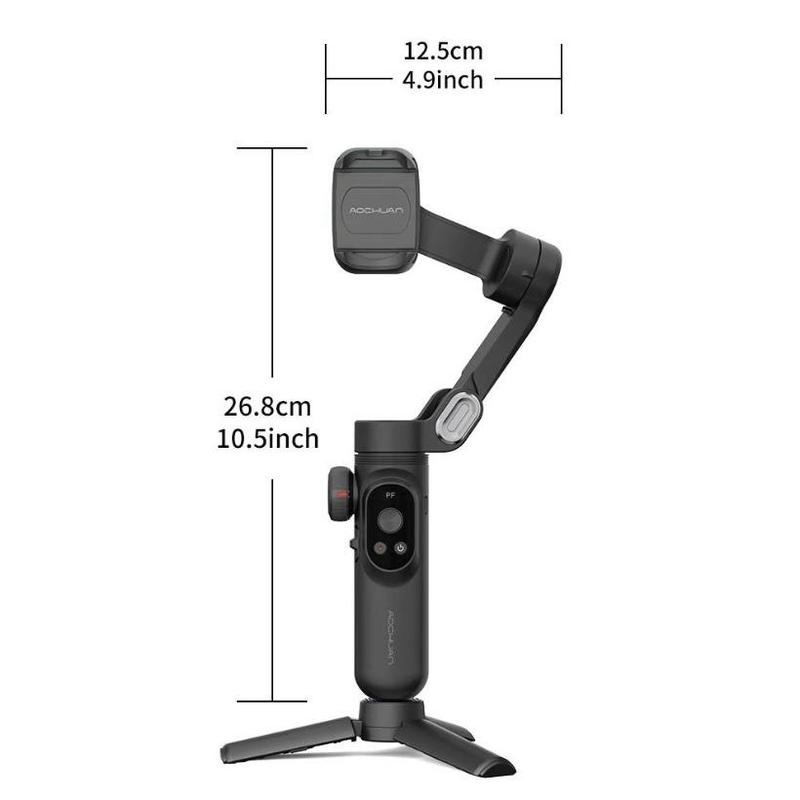 Product Introduction of 3-axis Cellphone Camera Stabilizer, AI Visions Sensor for Face Tracking, Wireless Selfie Stabilizer Camera Gimbal Compatible with iPhone & Android Smartphone for Vlog Recording, Stocking Fillers Gift 4
