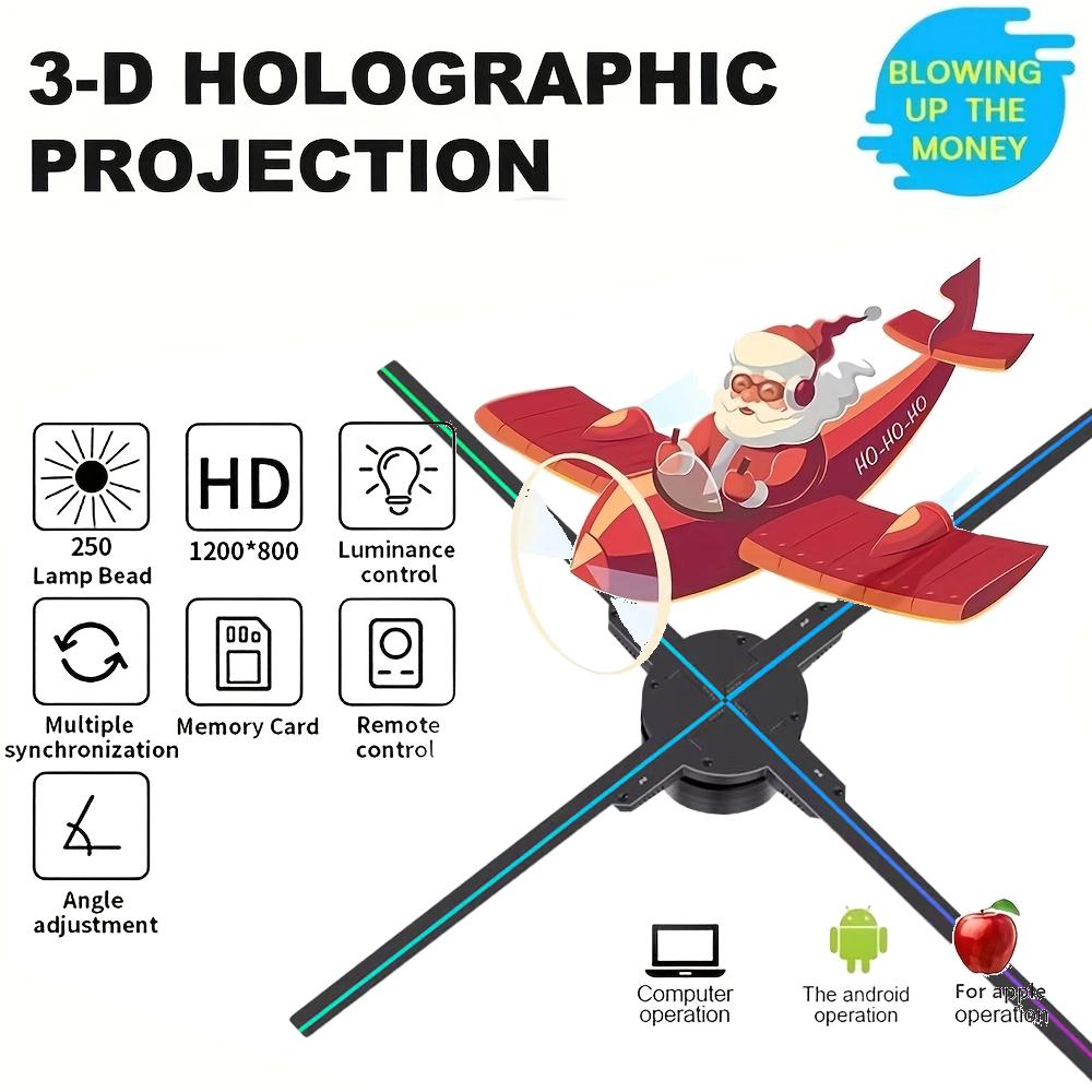 52cm 3D Hologram Fan Projector HD LED Holographic Player Advertising Display Machine WiFi APP Remote Control for Shopping Mall - Image 9