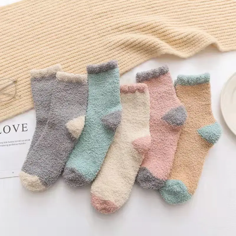 Maternity Socks Mommy Flannel Coral Velvet Socks Accessories Grey Ibu Merah Mengandung Putih