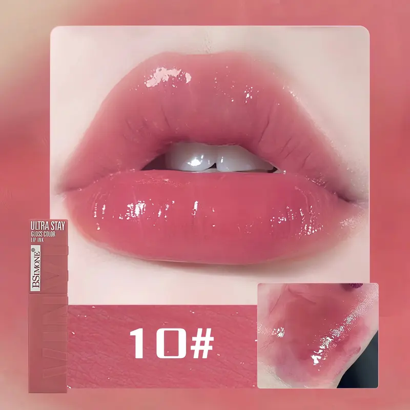 Son Bóng Có Màu Bsimone Ultra Stay Gloss Color Vinyl Mink, Có Nhiều Màu Sắc Để Lựa Chọn, Thích Hợp Cho Mỹ Phẩm, Môi, Son Môi Và Son Bóng. 4