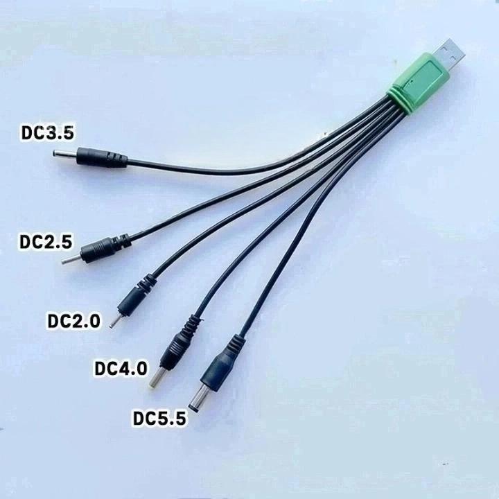 Cáp Sạc USB Đầu Tròn Đa Năng 5.5/3.5/2.5mm - Tương Thích Đa Thiết Bị, Sạc Nhanh Ổn Định, Chống Nhiễu Bền Bỉ