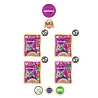 Gambar Whiskas Tasty Mix Jelly Makanan Kucing Basah Pouch Adult 70 gr - Isi 7 whiskas - Tuna, Salmon, Bayam dari Whiskas Indonesia Kota Tangerang 1 Tokopedia