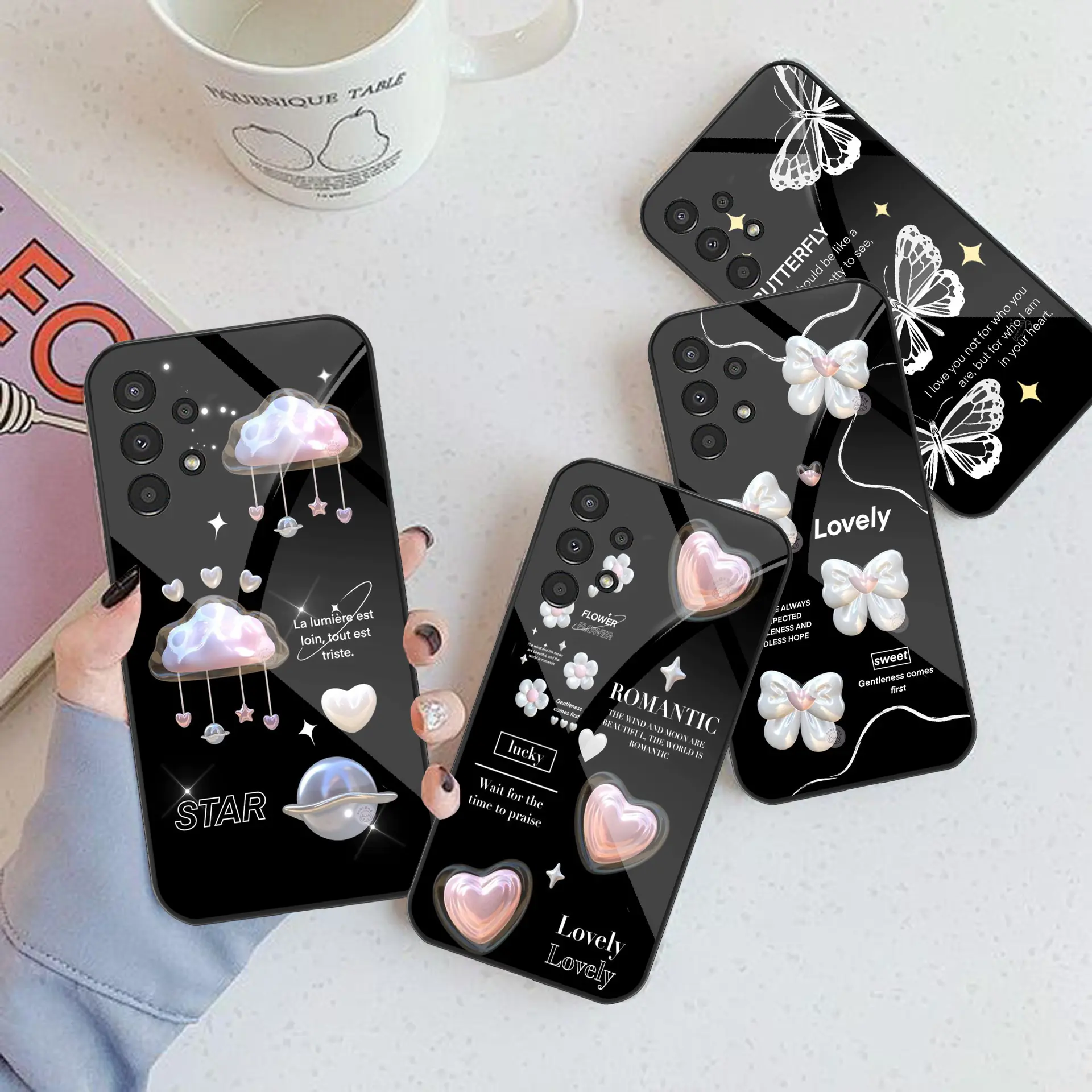 Softcase Glass Premium For O*po S*msung V*vo Xi*omi Iph*ne Re*lme Inf*nix - Case All Type - Softcase Kaca - Softcase Glass Premium - Casing Hp terbaru Acrylic {WS-23}