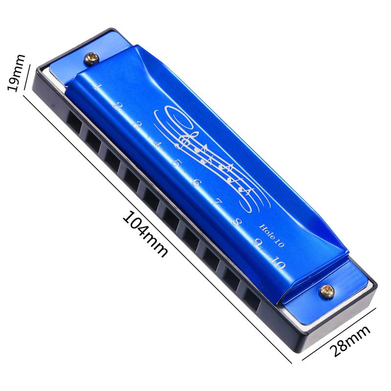 Product Introduction of 10 hole 20 tone Blue harmonica children's music enlightenment Orff early childhood education toy Harmonica Toy 10